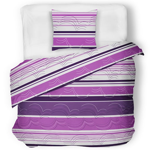 DANAUS komplet pościeli z bawełny, 140x200, różowy/fioletowy