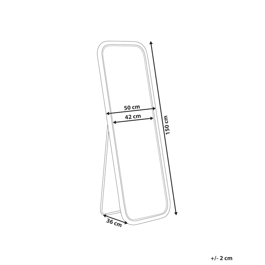 Lustro stojące 150 cm naturalne MALANGE