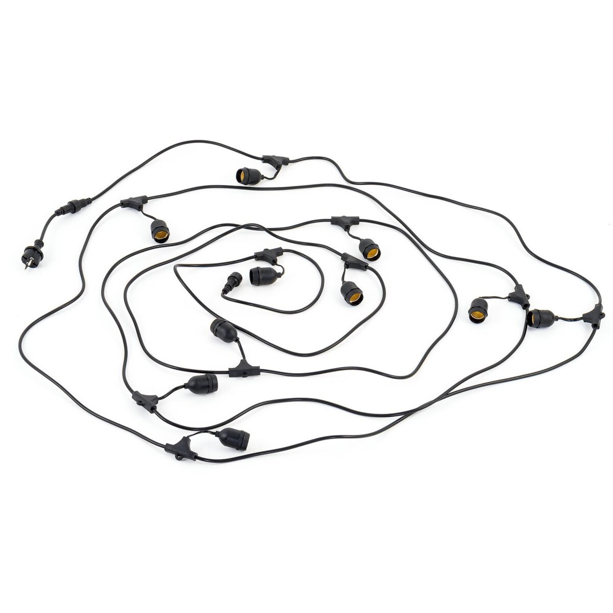 Girlanda świetlna | Wodoodporna | Żarówki LED 10m IP44 | Czarna