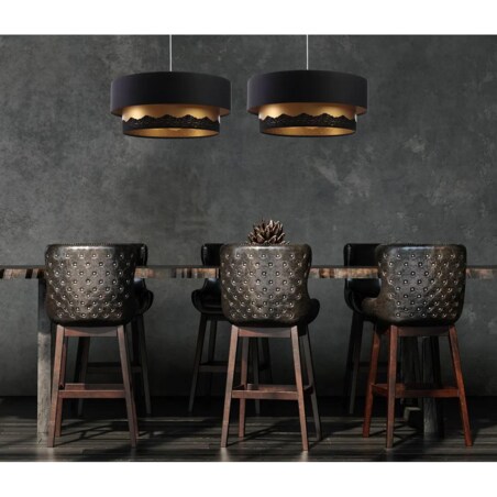 Lampa wisząca DOUBLE ELEGANT 40 czarna/złota