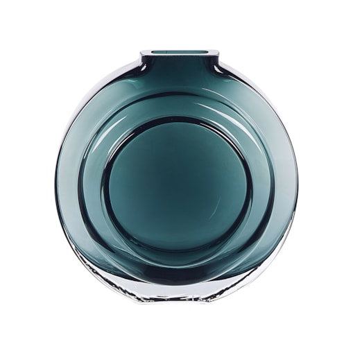 Wazon na kwiaty szklany 27 cm zielony KAPELI