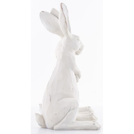 Dekoracja - figurka 2 białe ZAJĄCZKI-2 przytulone 32x20x17 cm