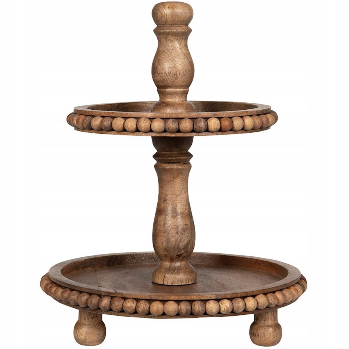 PATERA NA OWOCE 2 PIĘTROWA BABECZKI CIASTO DREWNIANA MANGO OZDOBA DEKORACJA