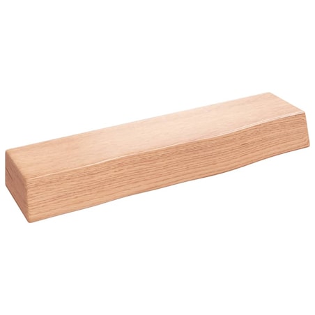 vidaXL Półka, jasnobrązowa, 40x10x6 cm, lakierowane lite drewno dębowe