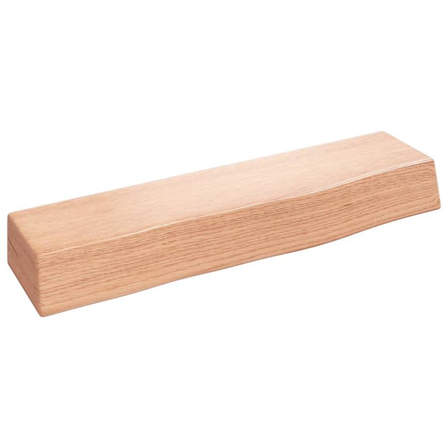 vidaXL Półka, jasnobrązowa, 40x10x6 cm, lakierowane lite drewno dębowe