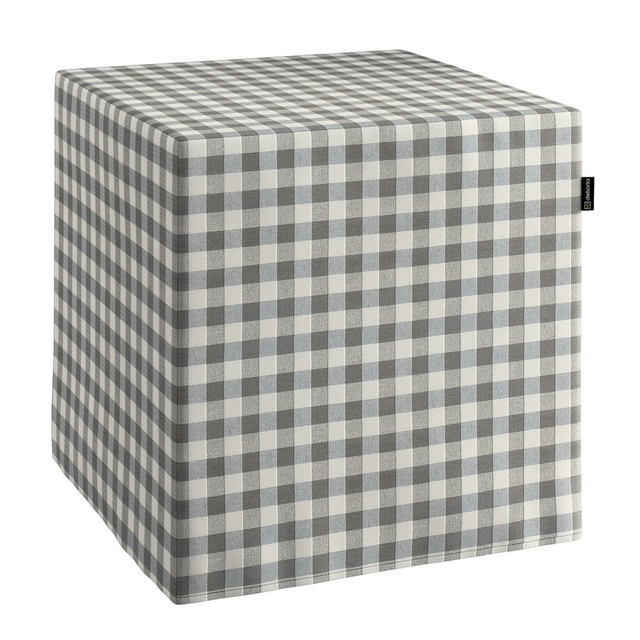 Pufa kostka, szaro-biała kratka (1,5x1,5cm), 40 x 40 x 40 cm, Quadro