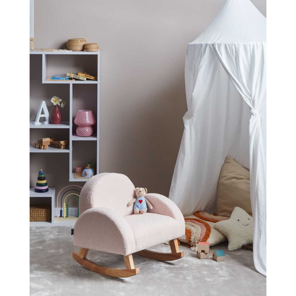 Bujak na biegunach HUG Boucle Pastelowy róż