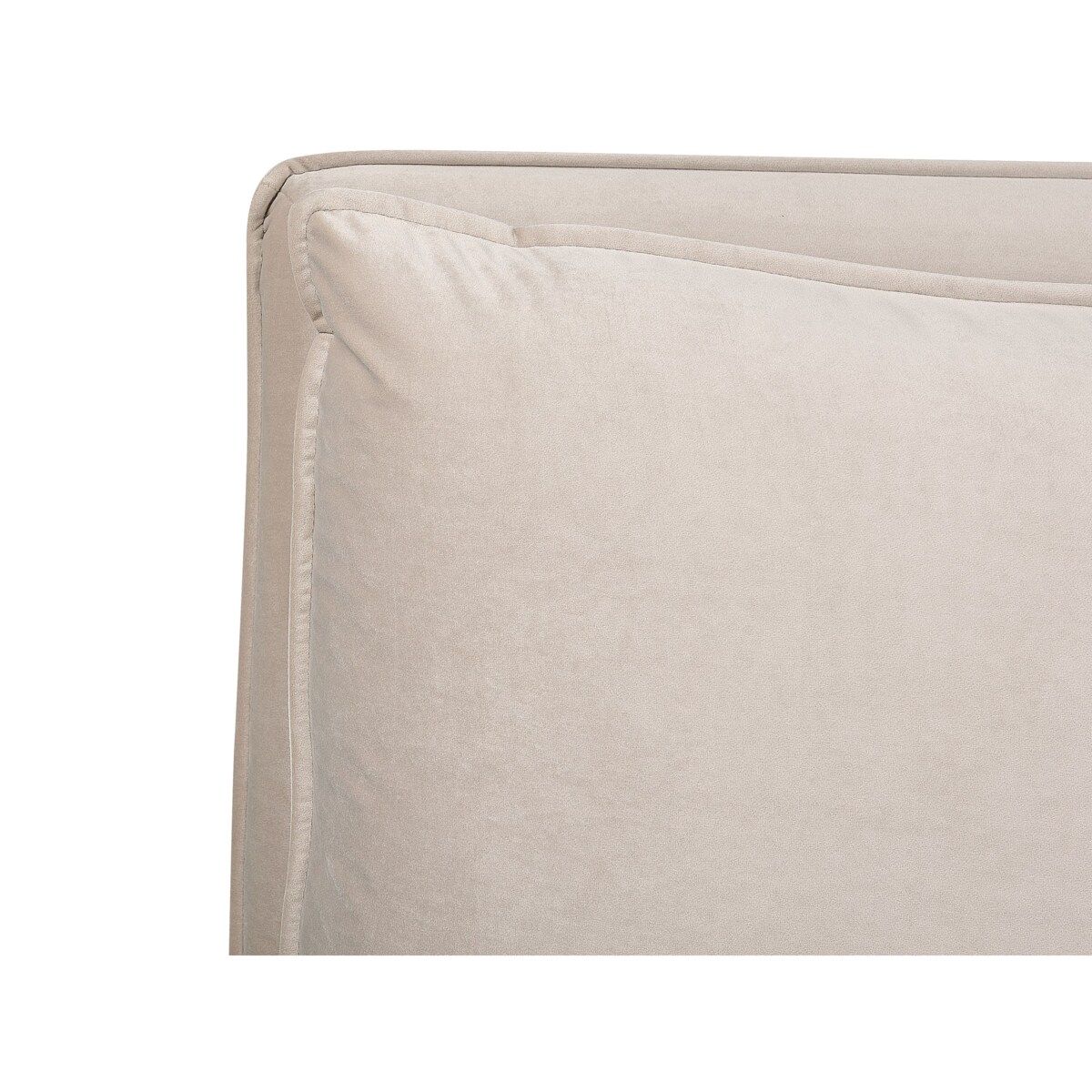 Łóżko wodne Welur BAJONNA 160 x 200 cm Beżowoszary