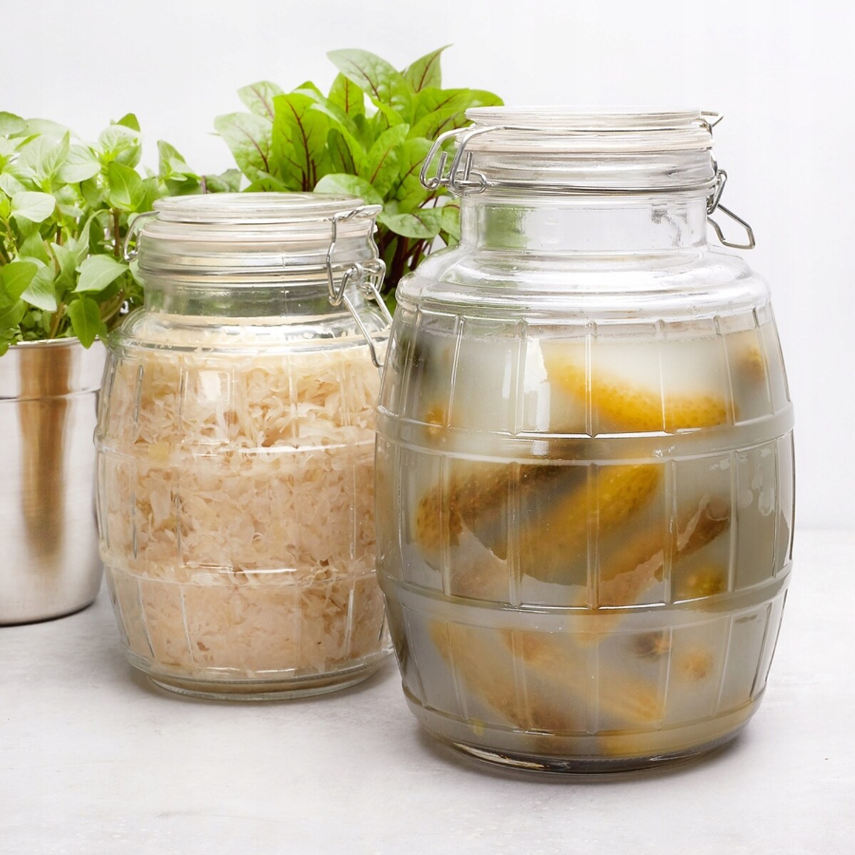 2,8 L beczka słoik na ogórki weki przetwory jedzenie kapusta soki szklany