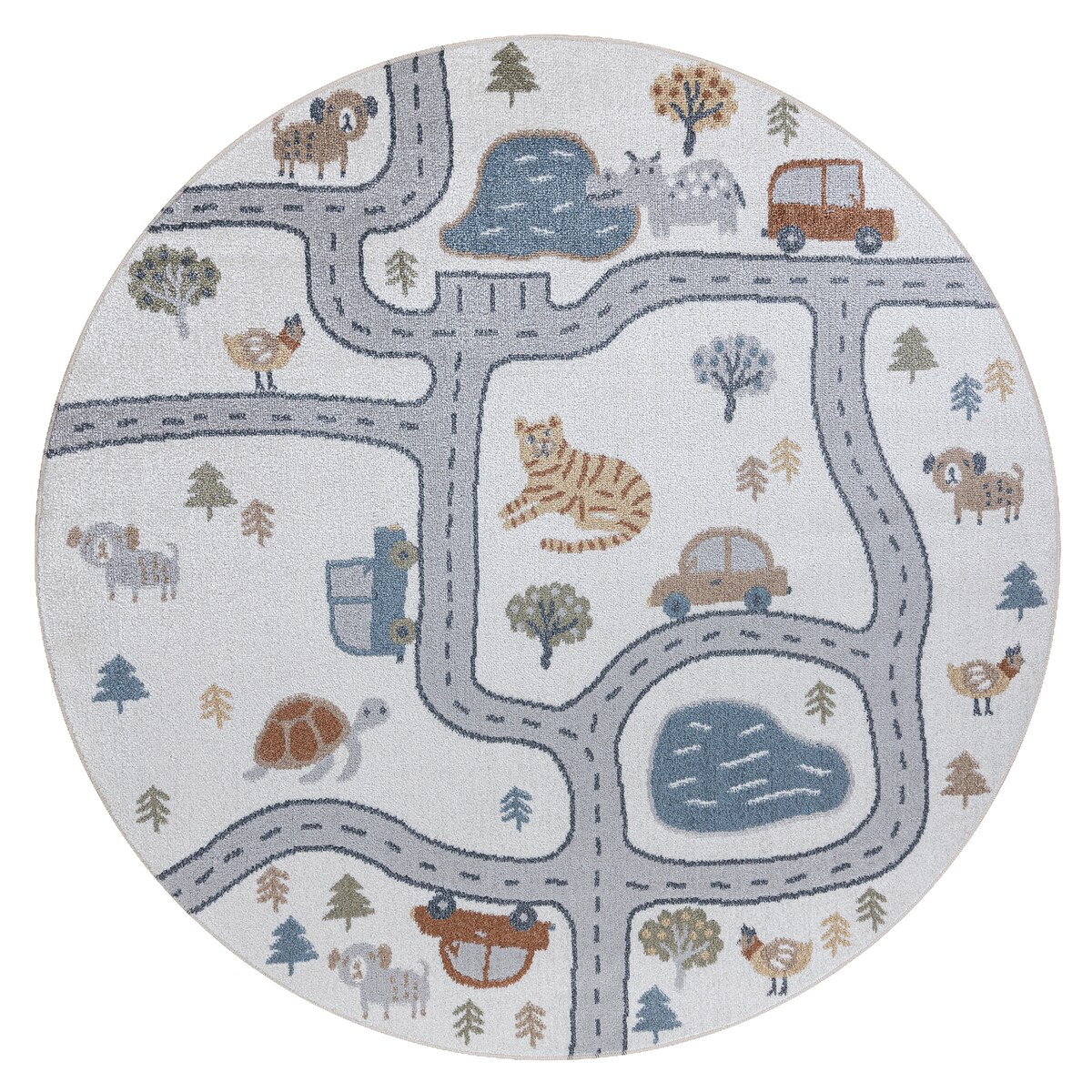 Dywan BONO 8283 koło Ulica, zwierzęta koło 160 cm