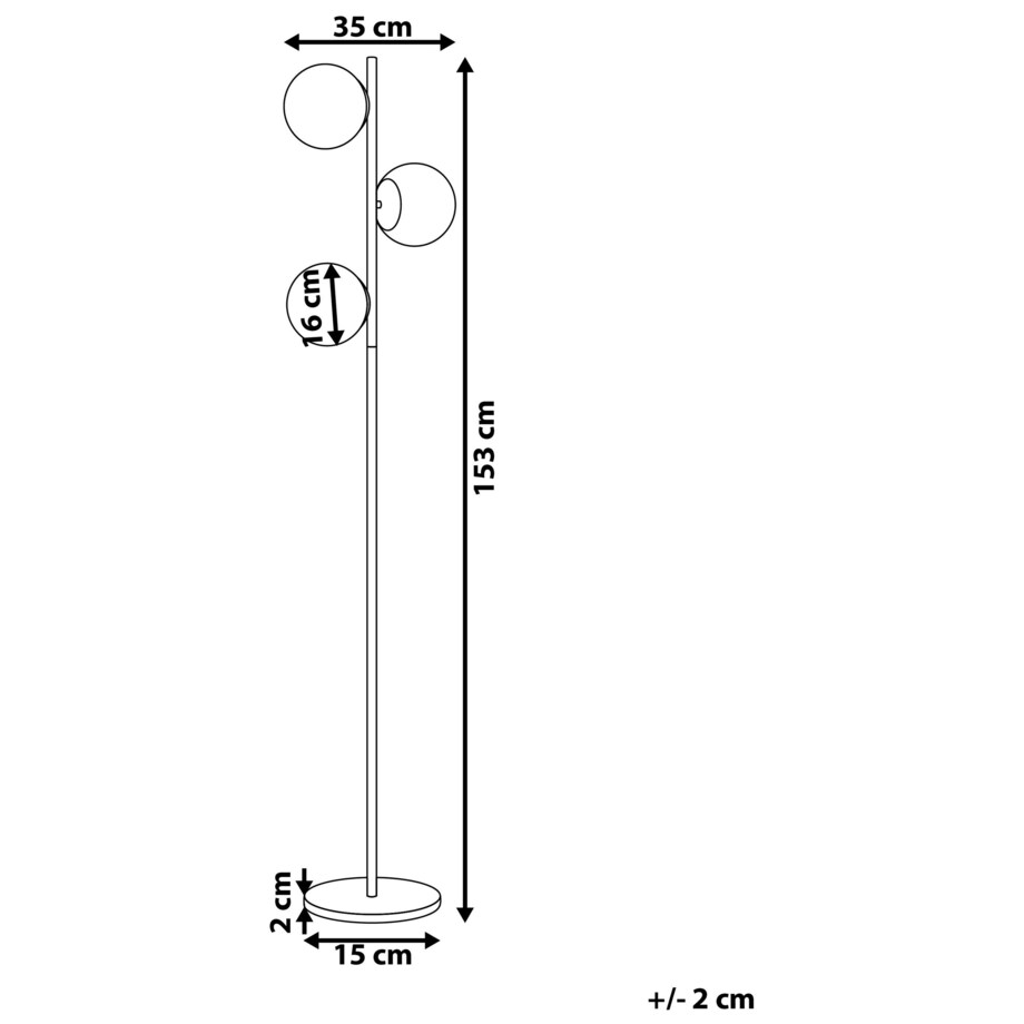 Lampa podłogowa metalowa złota WADI