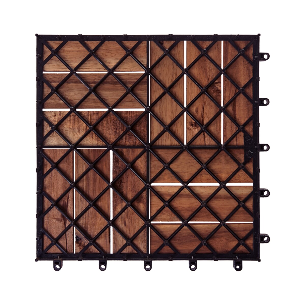 Płytki tarasowe ACERENZA Certyfikowane drewno akacjowe Brązowy