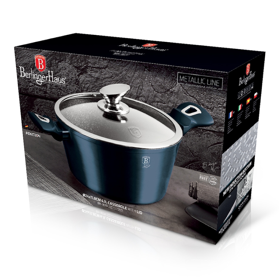 Garnek z pokrywką 24cm BerlingerHaus Aquamarine BH-1879