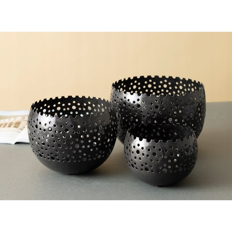 2 szt. DONICA TWINKLE czarna metalowa