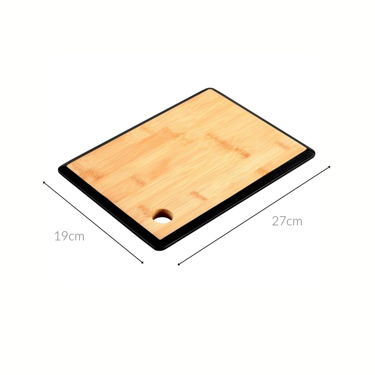 Bambusowa deska do krojenia z uchwytem, czarna