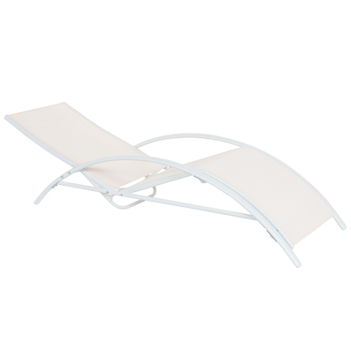 Leżak ogrodowy beżowy GAETA