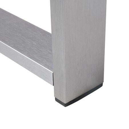 Stolik kawowy ogrodowy SALERNO 90 cm 50 cm Metal Jasnoszary