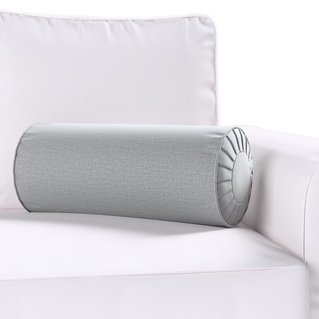 Poduszka wałek z zakładkami, ciemno szary welwet, Ø20 x 50 cm, Ingrid