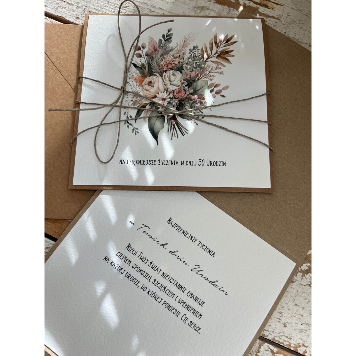 Wyjątkowa kartka urodzinowa z grafiką na 50 urodziny