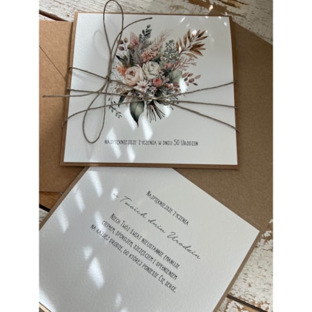 Wyjątkowa kartka urodzinowa z grafiką na 50 urodziny