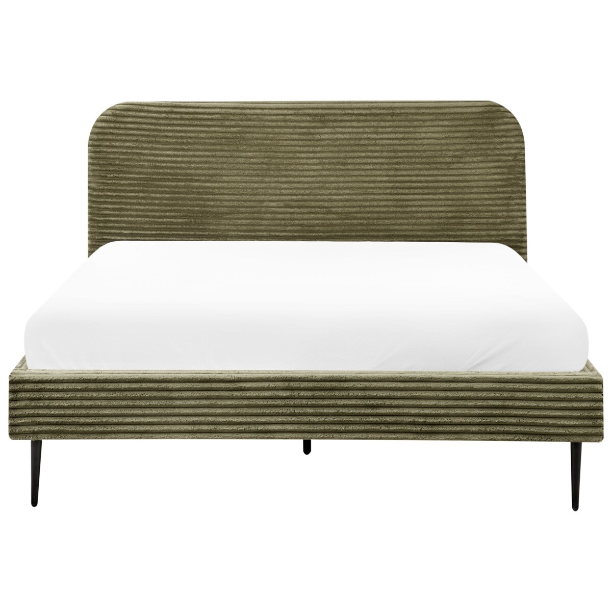 Łóżko Sztruks FLAYAT 160 x 200 cm Zielony