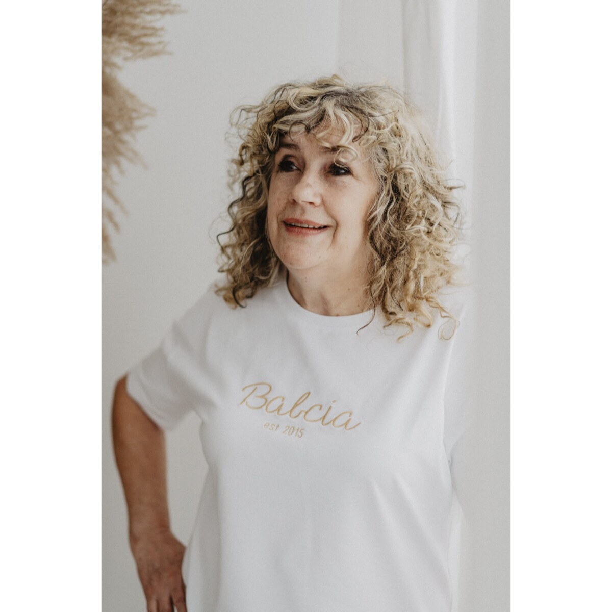 T-shirt biały damski - Babcia - M/L