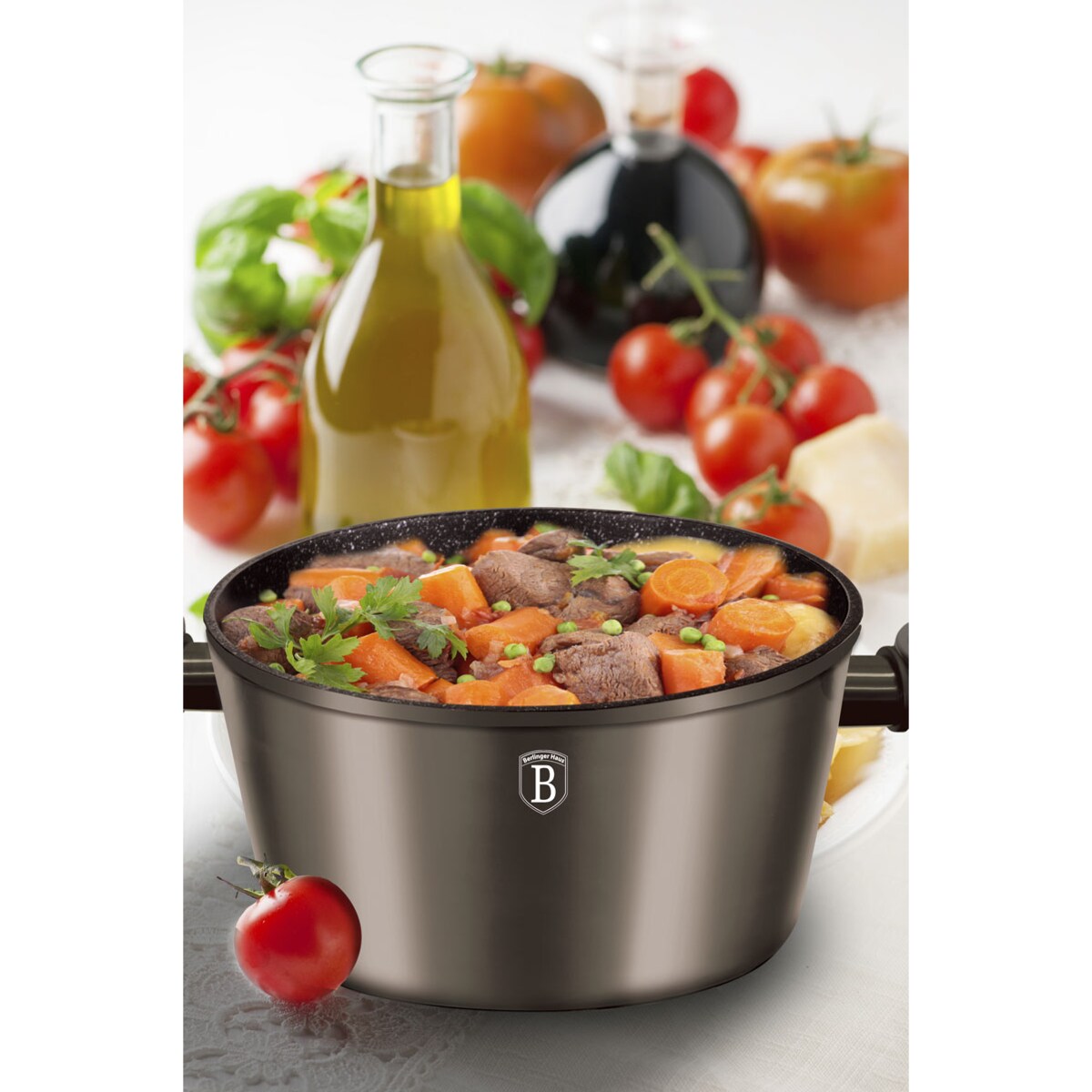 Garnek 6.1L 28cm BERLINGER HAUS Metallic Carbon