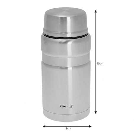 Termos obiadowy stalowy 0.75L srebrny KINGHOFF