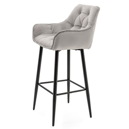 Hoker tapicerowany welurowy do salonu jadalni barowy glamour SIENA