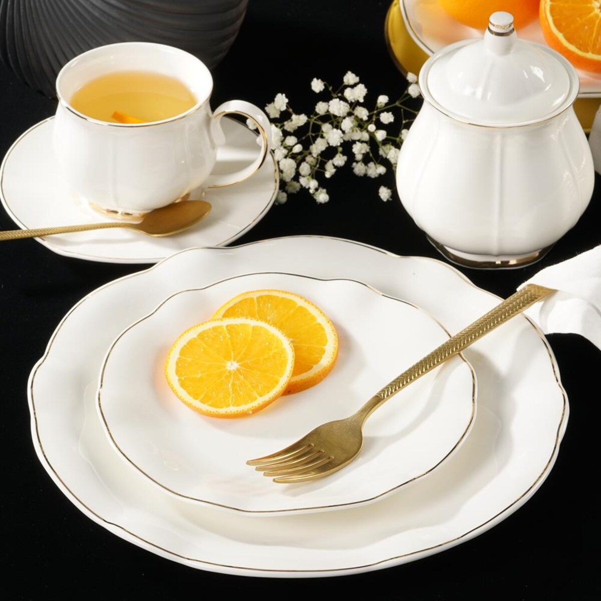 VILLA ITALIA Talerz porcelanowy 26,5 cm SANDRINE