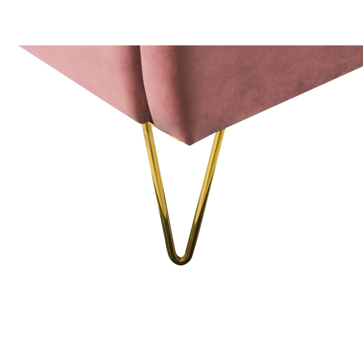 Łóżko welurowe 180 x 200 cm różowe AMBILLOU