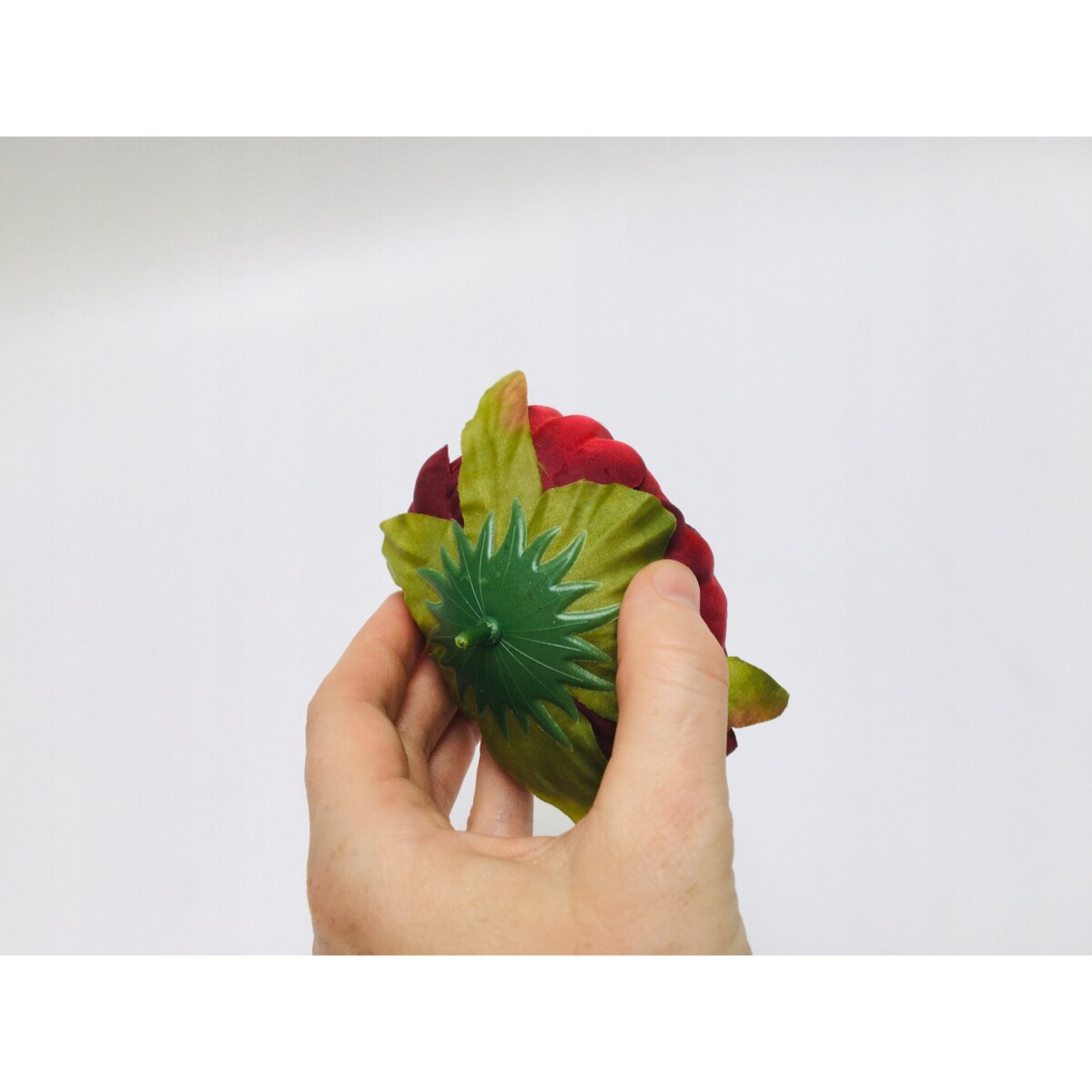 KWIATY sztuczne piwonia czerwona główka wyrobowa do stroika kompozycji