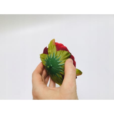 KWIATY sztuczne piwonia czerwona główka wyrobowa do stroika kompozycji