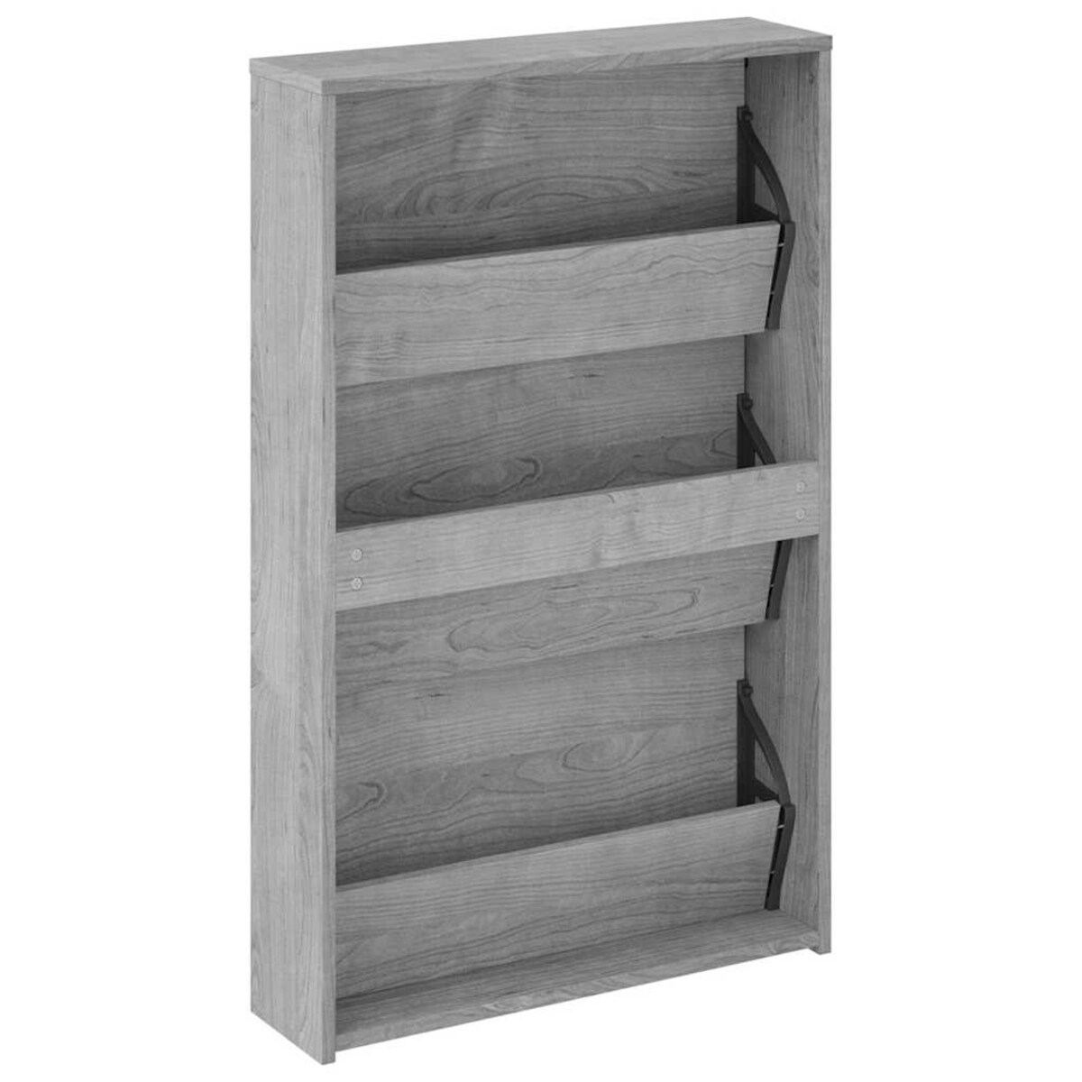 vidaXL Szafka na buty, lustro i 3 szuflady, szary dąb, 63x17x102,5 cm