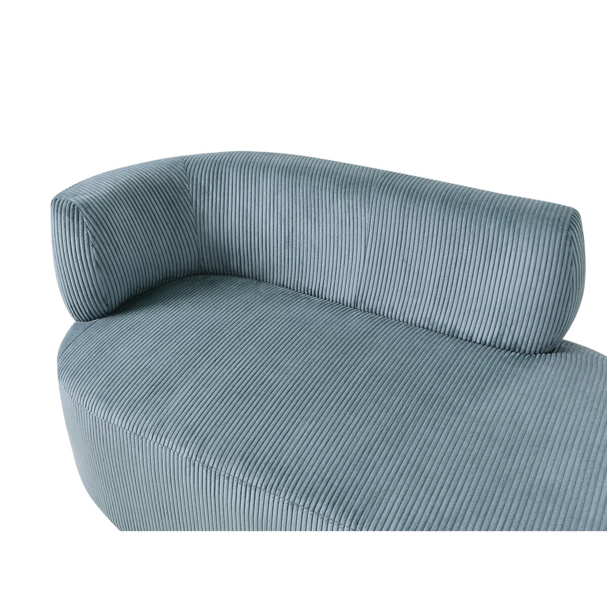 Szezlong lewostronny VANVEY Sztruks Niebieski