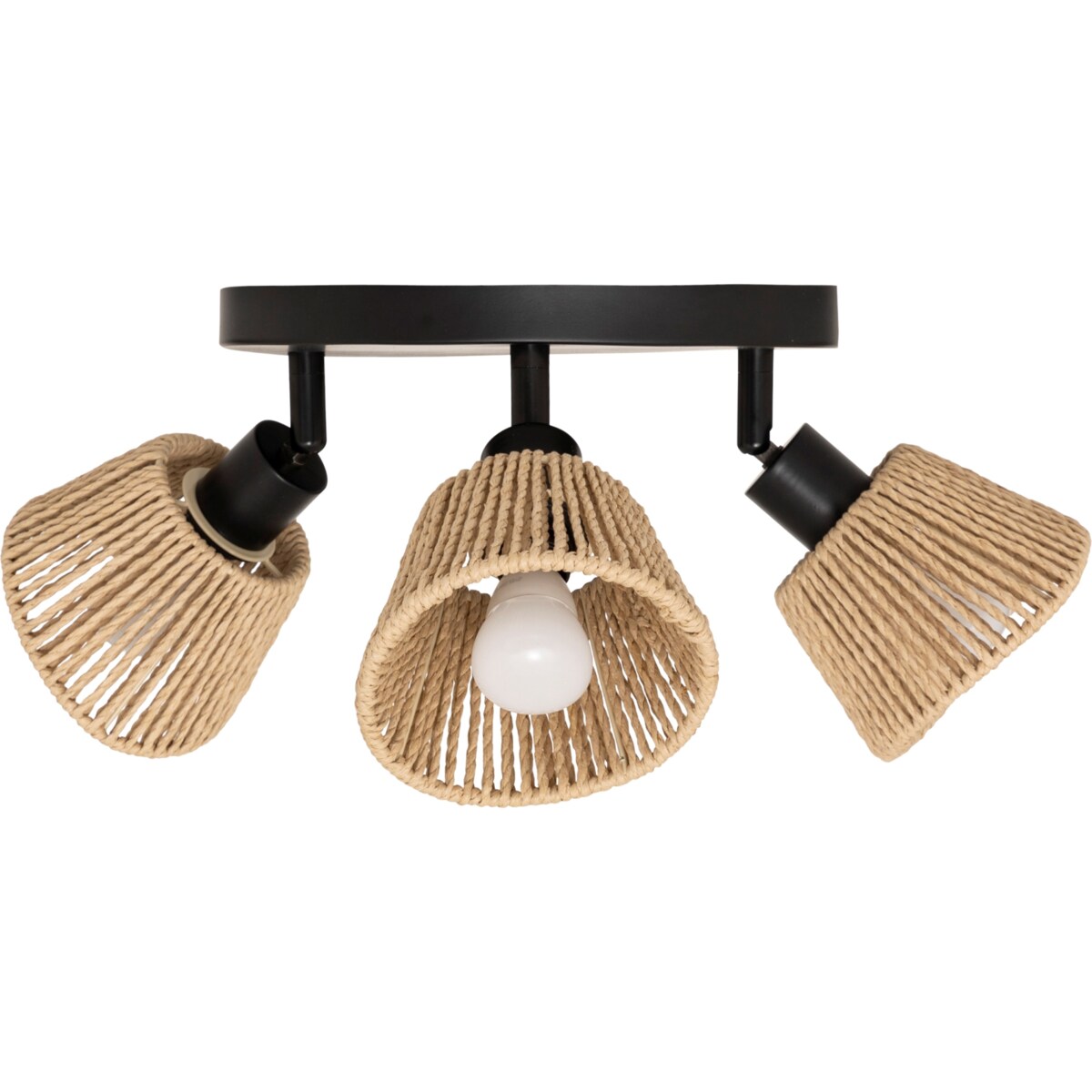 Lampy sufitowe MYHA 3 klosze z plecionego papieru, 3 x Ø 25 cm