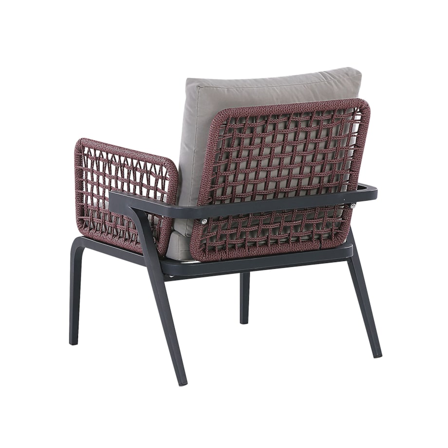 Zestaw ogrodowy ze stolikiem dla 4 osób SCIACCA Metal Szary