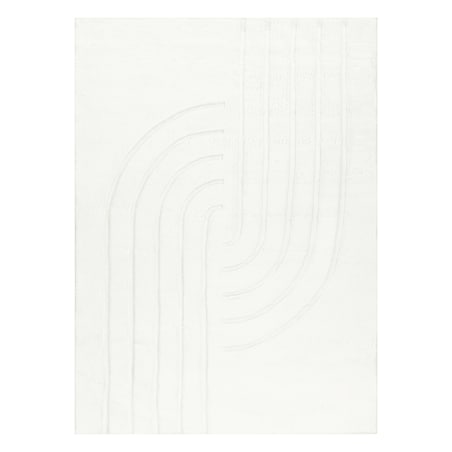 Dywan CURVY biały 11 Curves do prania, 140x190 cm