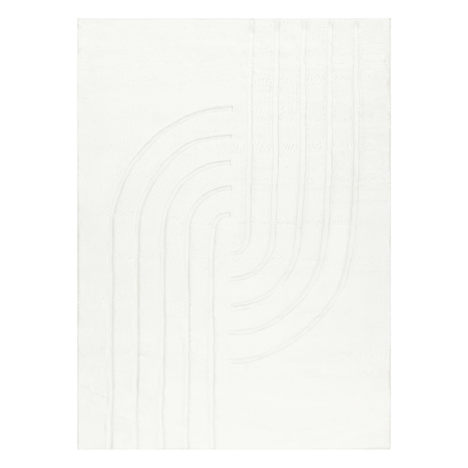 Dywan CURVY biały 11 Curves do prania, 140x190 cm