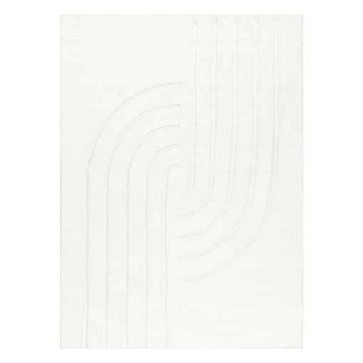Dywan CURVY biały 11 Curves do prania, 140x190 cm