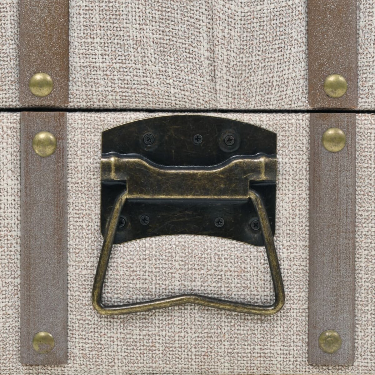 vidaXL Ławka ze schowkiem, lite drewno i stal, 111 x 34 x 37 cm