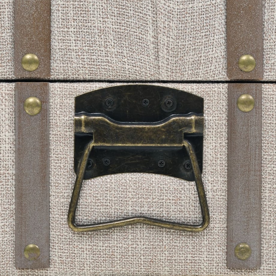 vidaXL Ławka ze schowkiem, lite drewno i stal, 111 x 34 x 37 cm