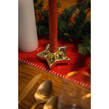 Świecznik świąteczny w kształcie gwiazdy