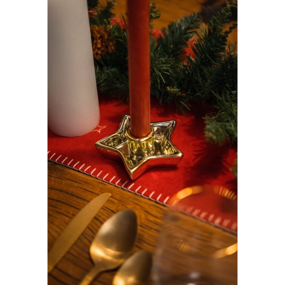 Świecznik świąteczny w kształcie gwiazdy