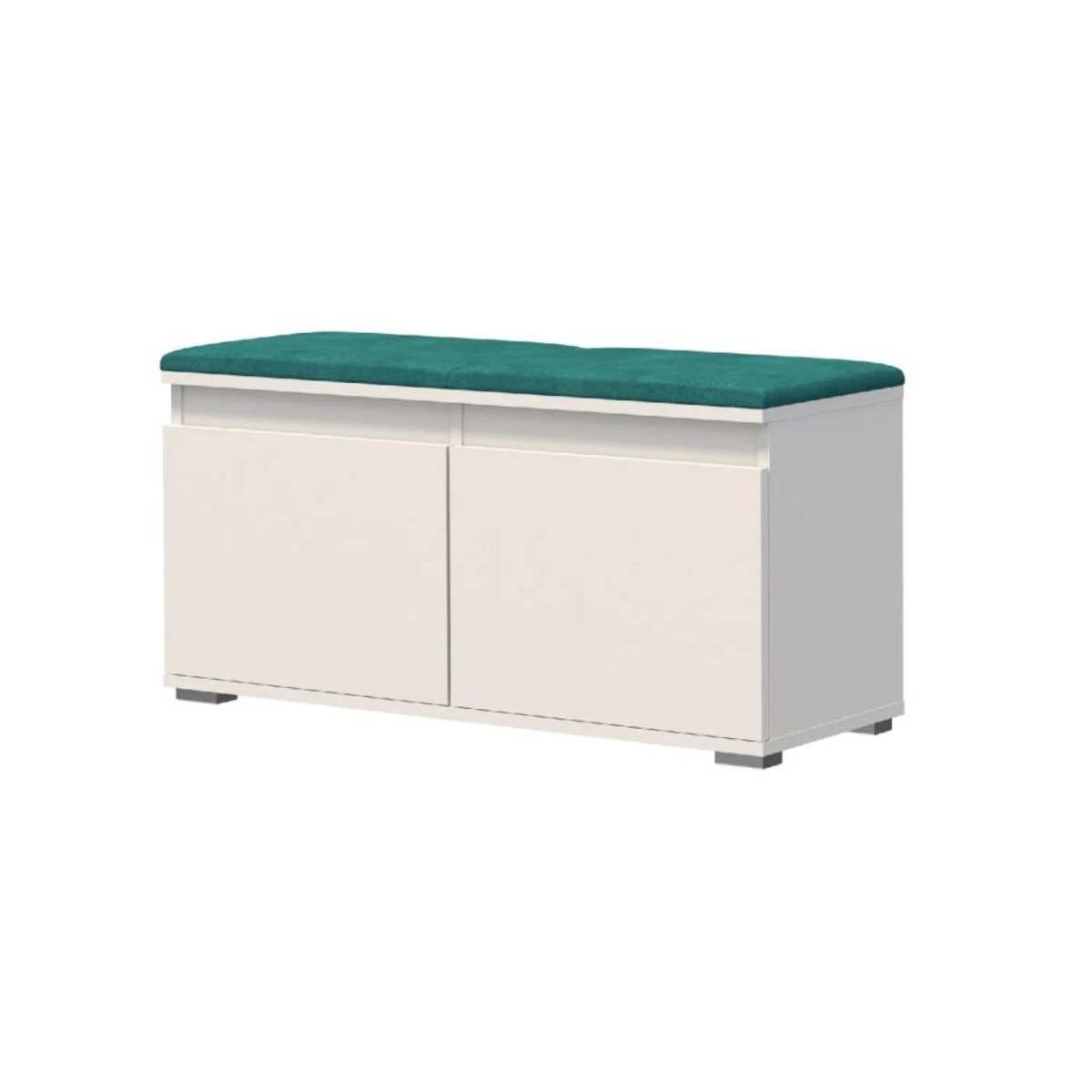 Garderoba z nadstawką i siedziskiem SINGAPUR 154 do przedpokoju biała/zielona