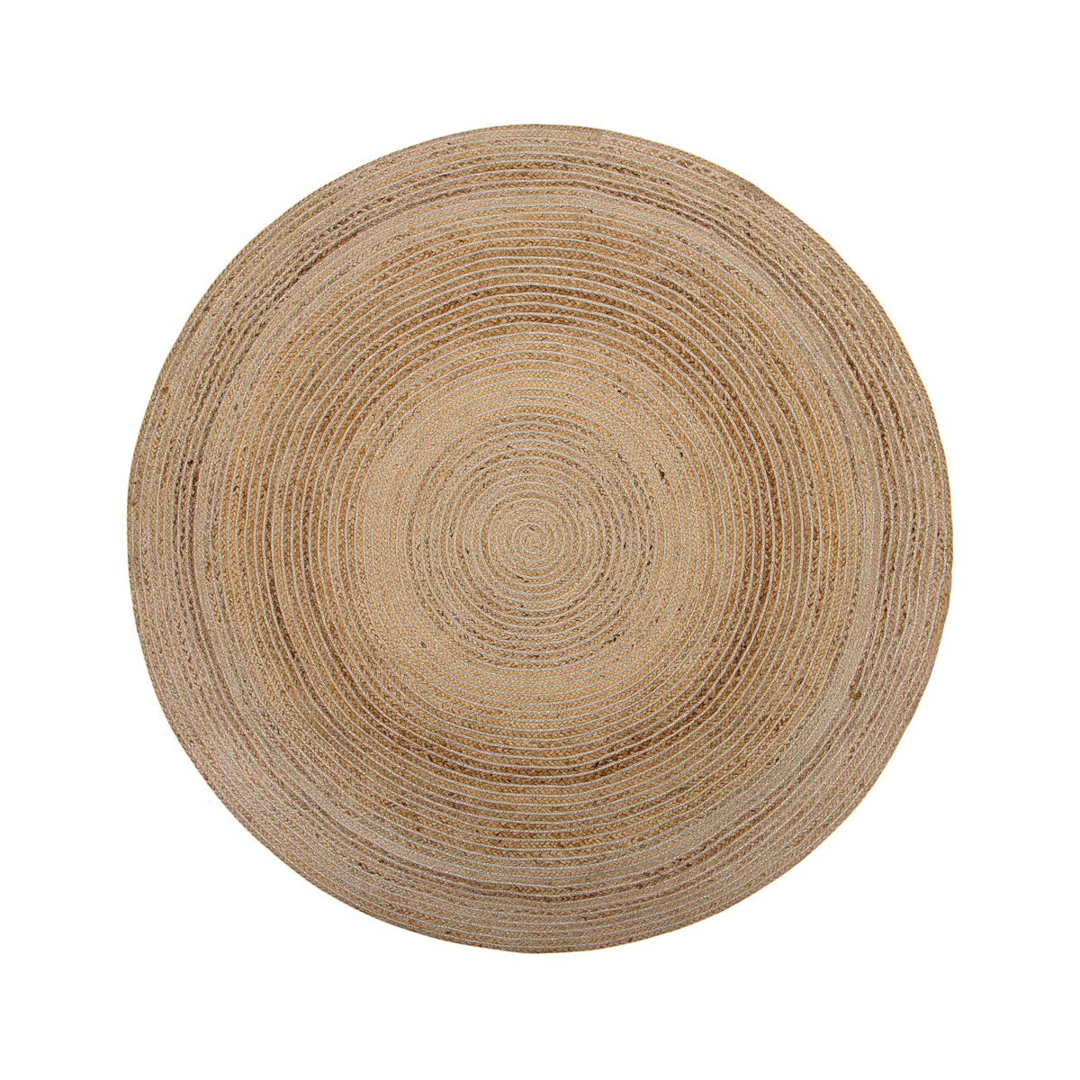 Dywan okrągły z juty ⌀ 140 cm beżowy AKBELEN