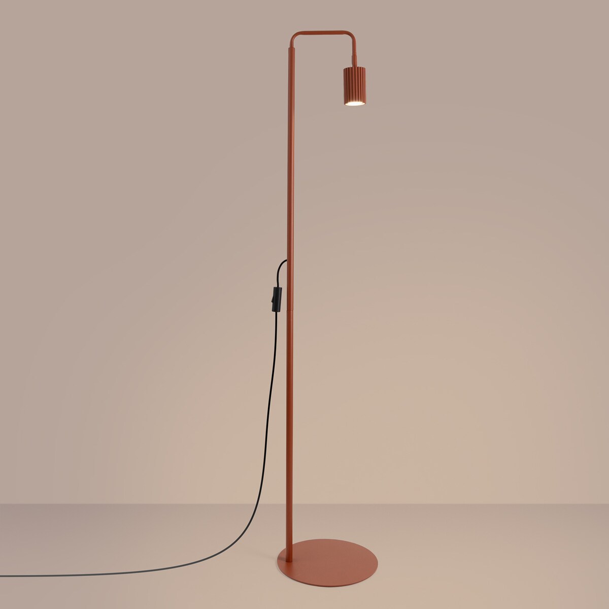 Lampa podłogowa KARBON 1 ochra czerwona