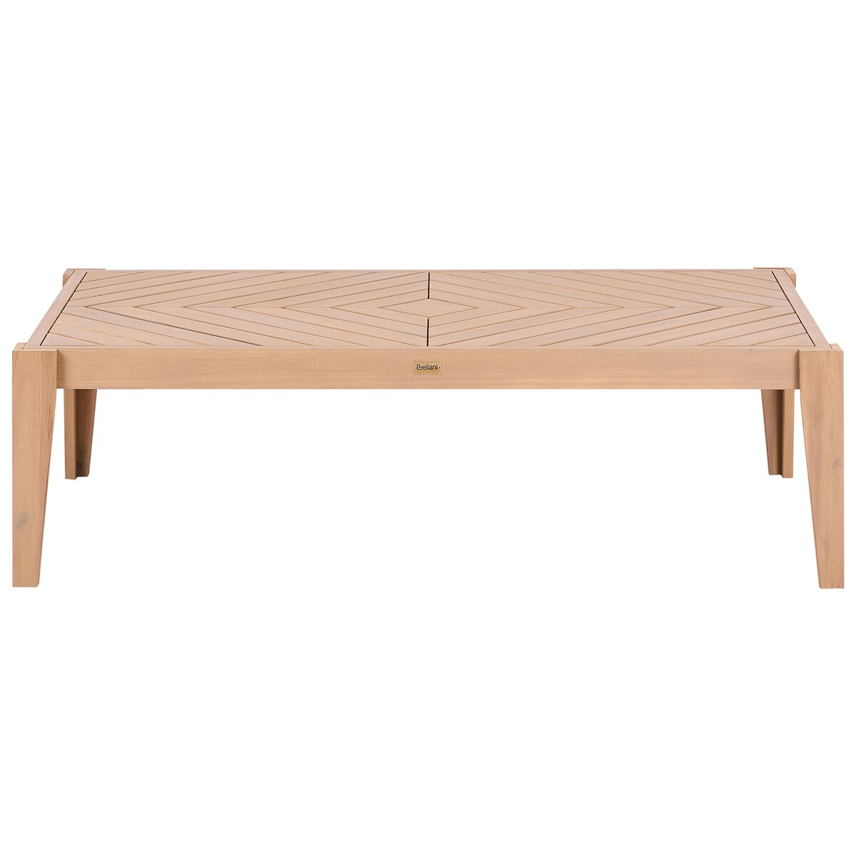 Stolik kawowy ogrodowy RIVELLO 123 cm 68 cm Drewno akacjowe Jasnobrązowy
