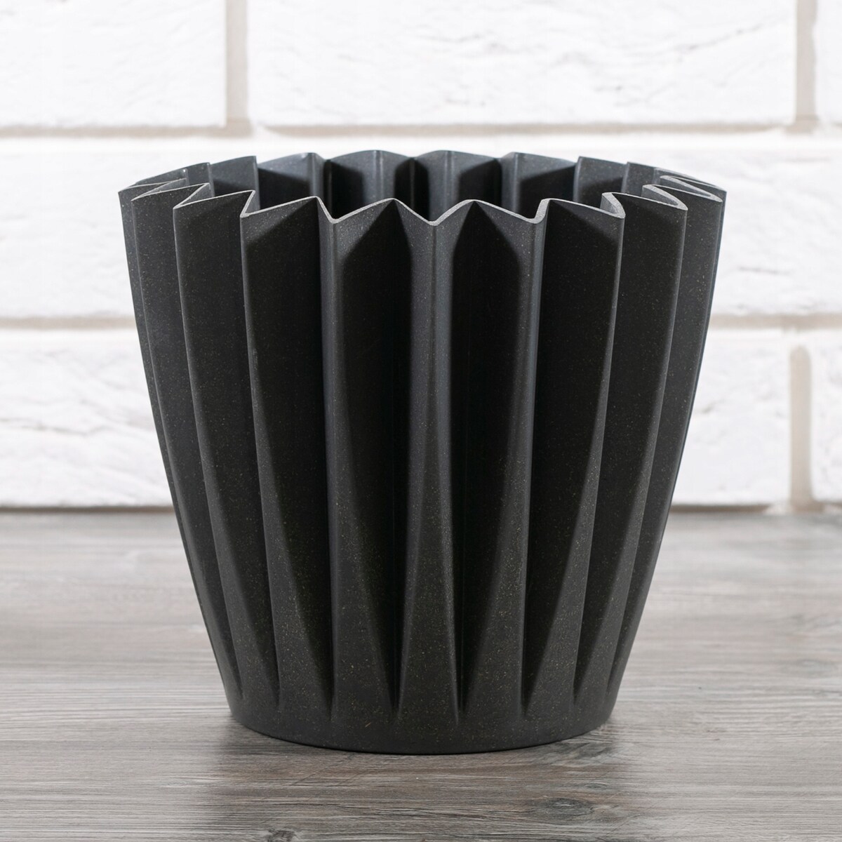 WAZON BAMBUSOWY szary śr. 17cm