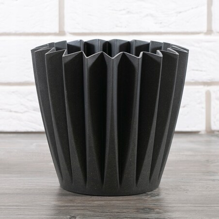 WAZON BAMBUSOWY szary śr. 17cm